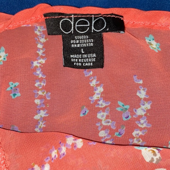 Deb Button Racerback Sheer Tank Top - Picture 5 of 6